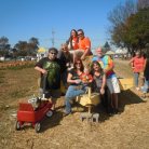 Jennifer, Darren and family pumpkin picking on the farms
